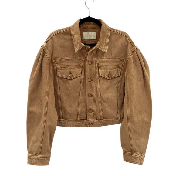 Ulla Johnson Cosette Jacket Stone Wash Denim Puff Sleeve Size Large Rare Runway - Picture 2 of 13